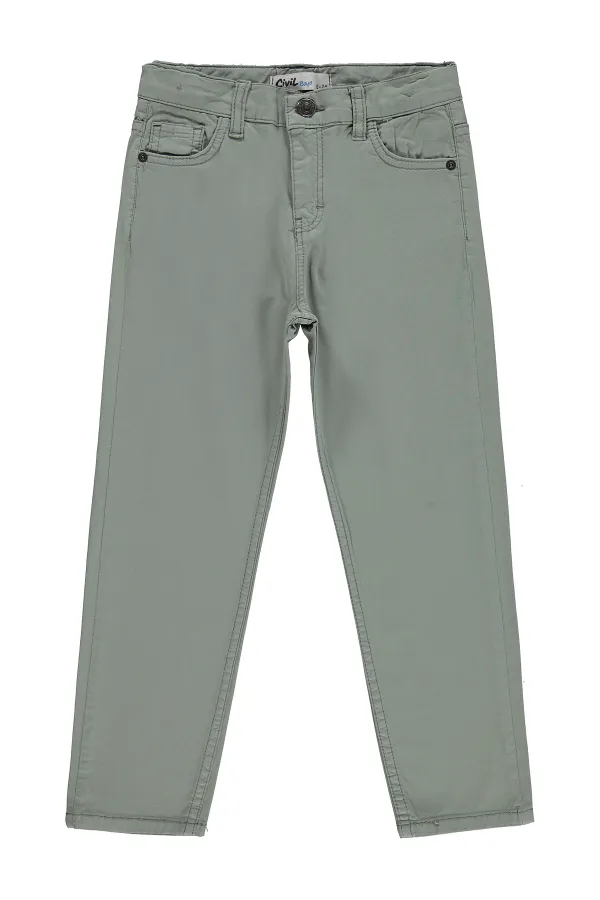 Pantalon garçon, 6-9 ans, vert clair - Lot