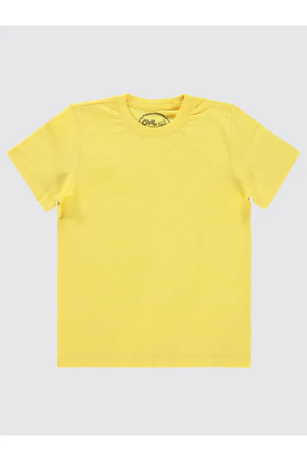 T-shirt garçon jaune 10-13 ans - Emballage