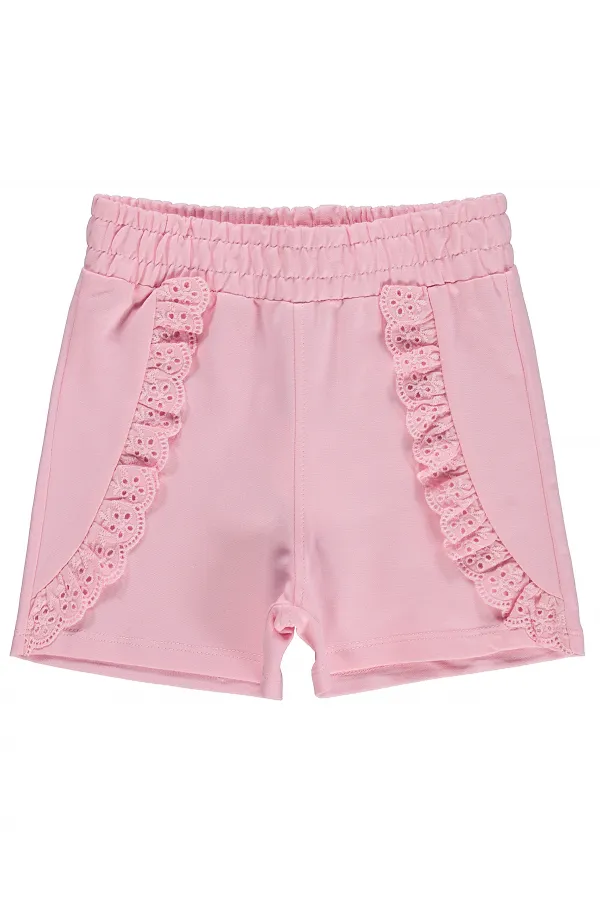 Kız Çocuk Şort 6-9 Yaş Pembe - Paket