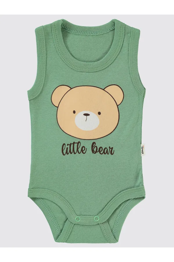 Body bébé à boutons-pression 0-24 mois kaki - Emballage