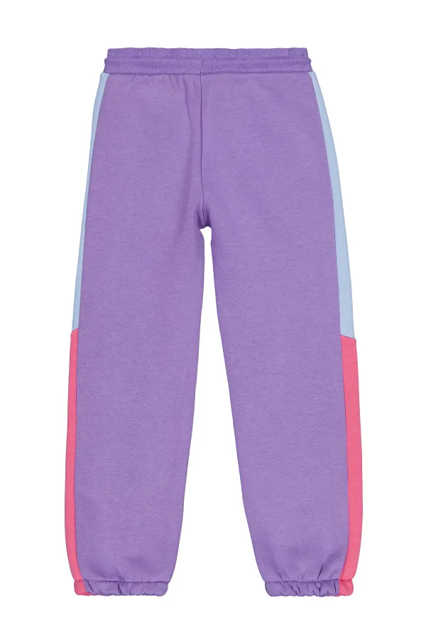Bas de survêtement violet pour filles (6-9 ans) - Lot