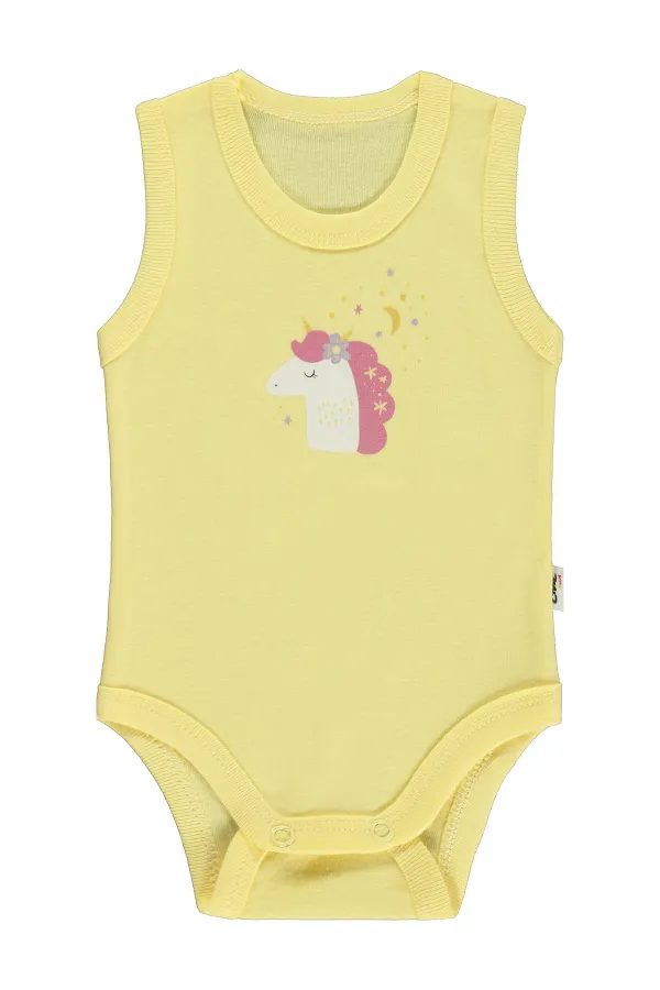 Body bébé à boutons-pression 0-24 mois jaune clair - Emballage