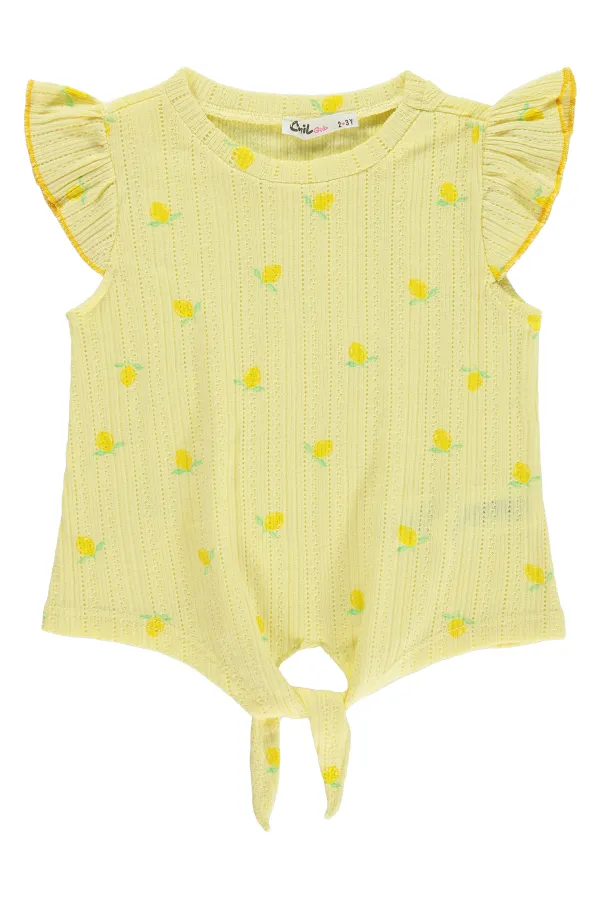 T-shirt pour fille, 2-5 ans, jaune - Lot