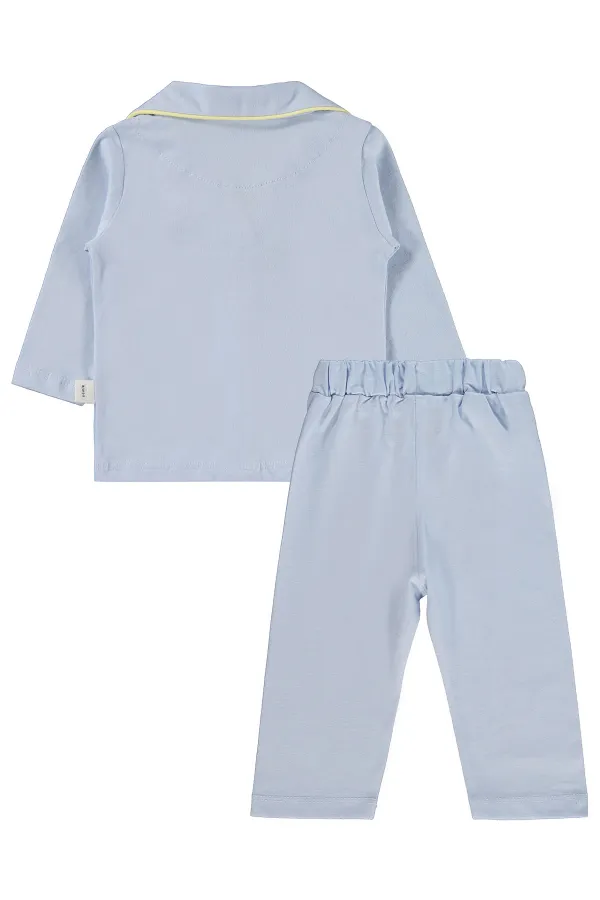 Ensemble pyjama bébé 0-24 mois bleu - Emballage