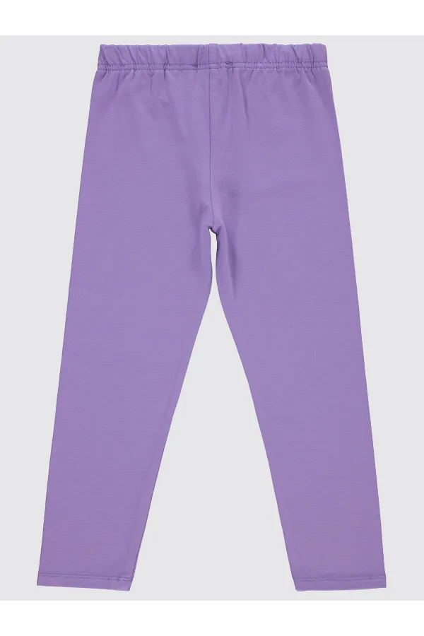 Collants pour filles de 6 à 9 ans, couleur lilas métallisé - Emballage