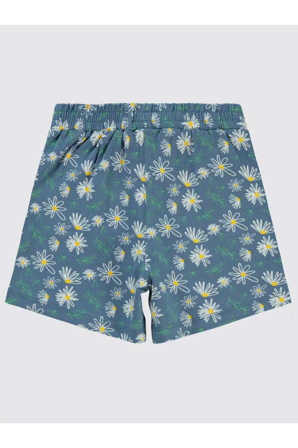 Kız Çocuk Şort 6-9 Yaş Element Mavisi - Paket