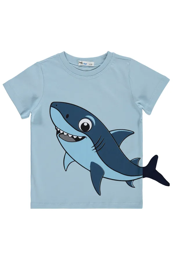 Boys' T-Shirt, Ages 2-5, Blue - Pack