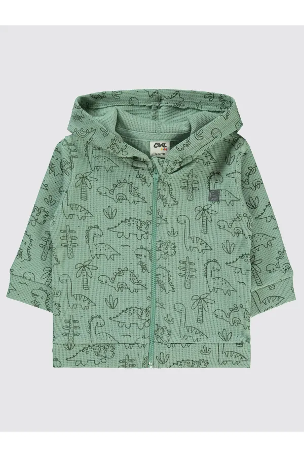 Gilet bébé 0-24 mois kaki doux - Lot