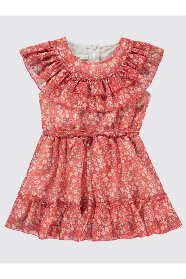 Girl's Vest and Dress 2-5 Years Old Coral - Package