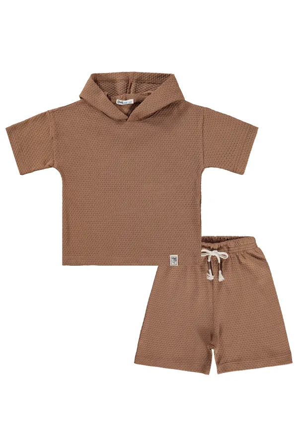 Erkek Çocuk Takım 2-5 Yaş Kahve - Paket