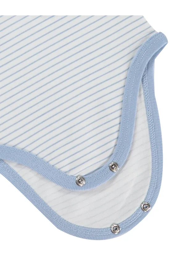 Bebek Çıtçıtlı Badi 0-24 Ay Soft İndigo - Paket