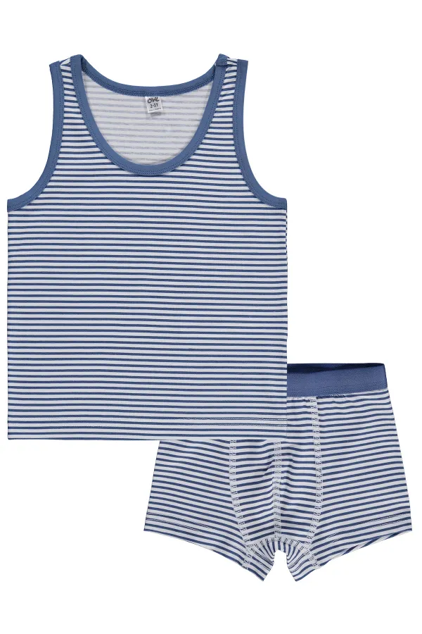 Erkek Çocuk İç Çamaşırı Takım 2-9 Yaş İndigo - Paket