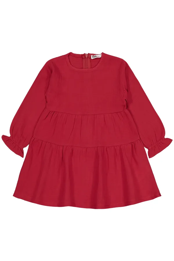Girl's Vest and Dress 2-5 Years Old Red - Package