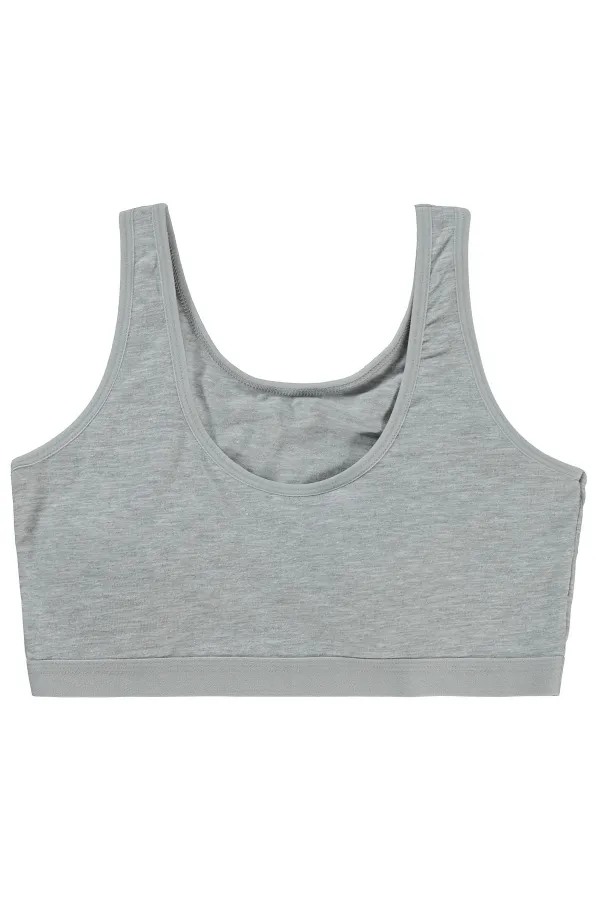 Kız Çocuk Büstiyer 10-13 Yaş Gri - Paket