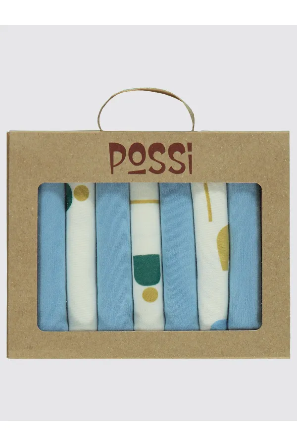 Bebek Ağız Bezi ve Mendili 0-24 Ay Mavi - Paket