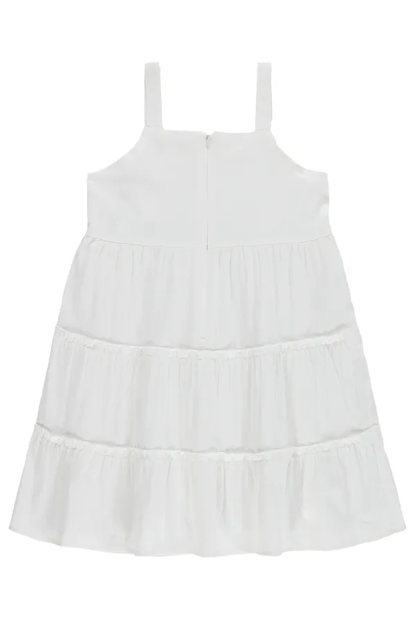 Kız Çocuk Jile ve Elbise 6-9 Yaş Kırık Beyaz - Paket