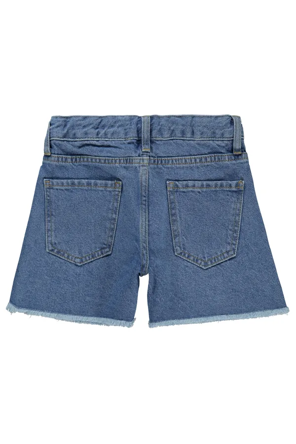 Short fille bleu 10-13 ans - Paquet