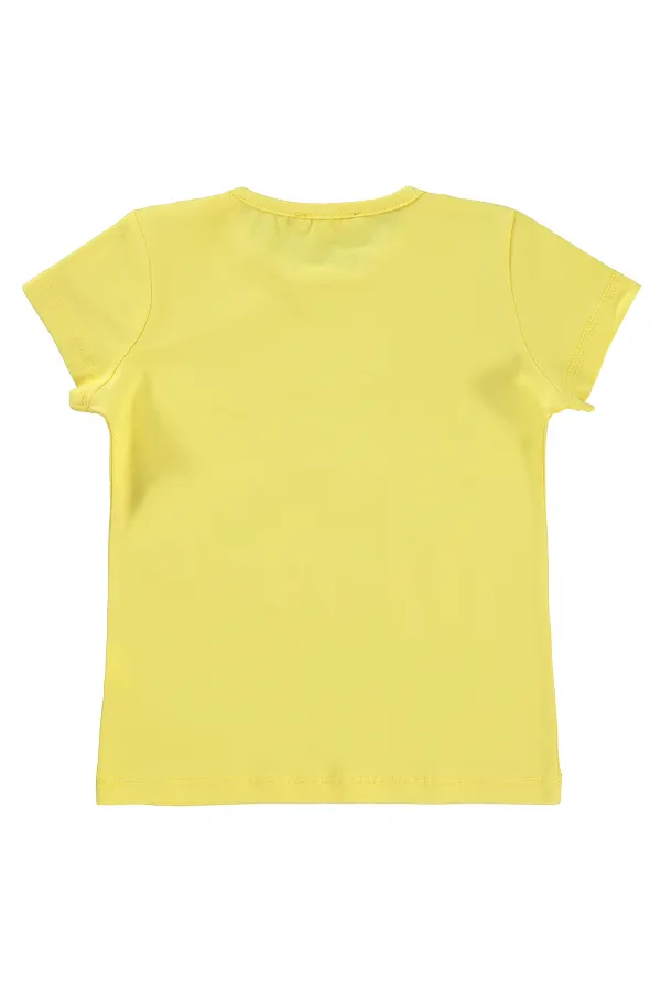 Kız Çocuk Tişört 2-5 Yaş Sarı - Paket