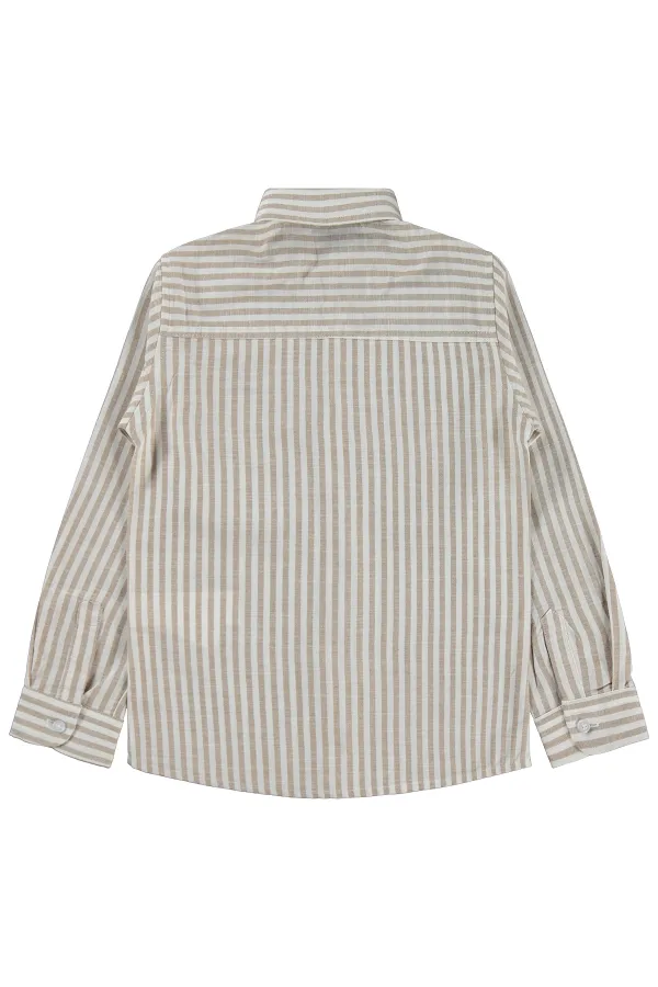 Boys' Shirt, Ages 10-13, Beige - Pack