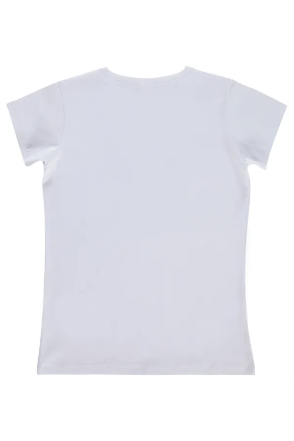 Kız Çocuk Tişört 10-13 Yaş Beyaz - Paket