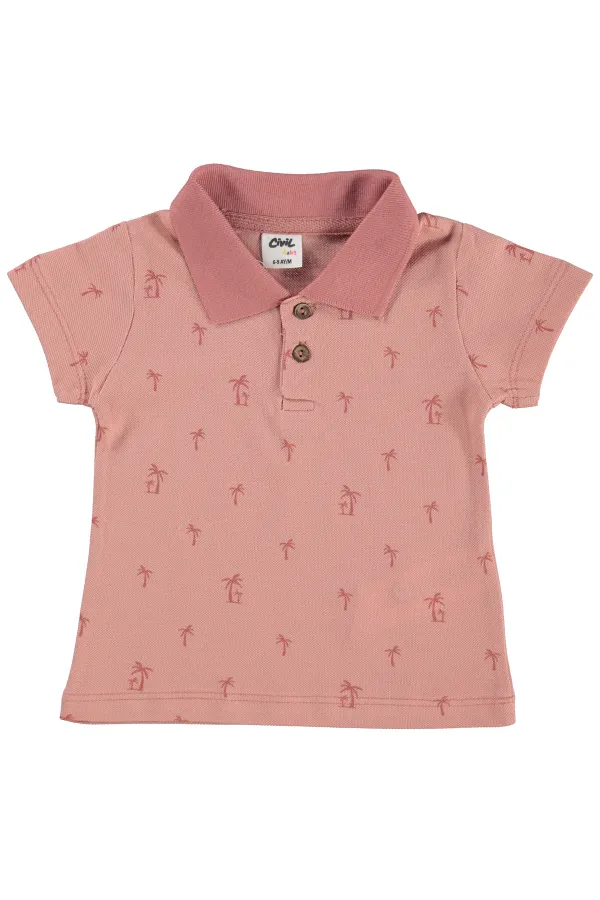 Lot de T-shirts bébé 0-24 mois, couleur terre cuite