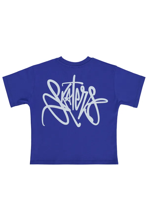 Erkek Çocuk Tişört 6-9 Yaş Saks - Paket