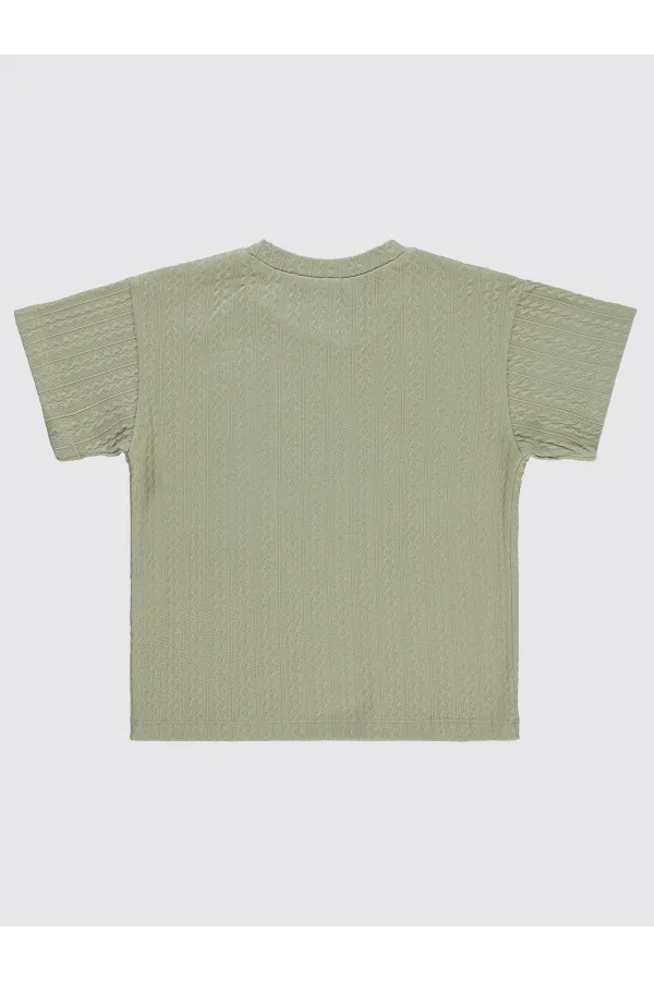 Lot de T-shirts kaki pour garçons de 6 à 9 ans