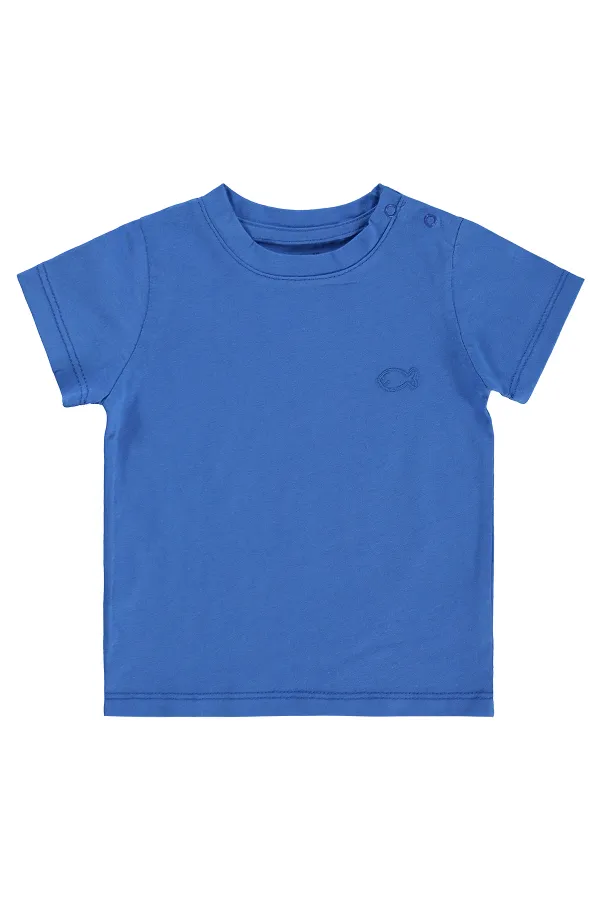 T-shirt bébé 0-24 mois bleu marine - Emballage