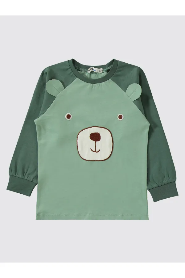 Boys Pajama Set 2-5 Years Old Dark Khaki - Package