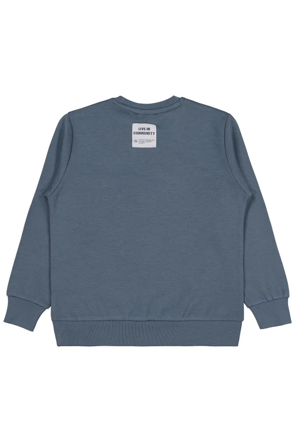 Sweat-shirt garçon 6-9 ans anthracite clair - Emballage