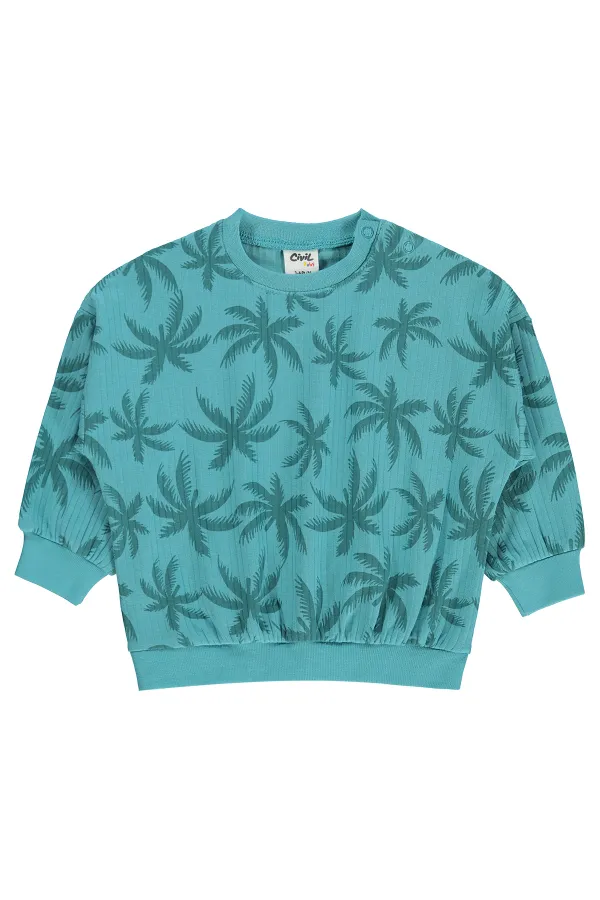 Bebek Sweatshirt 0-24 Ay Petrol - Paket