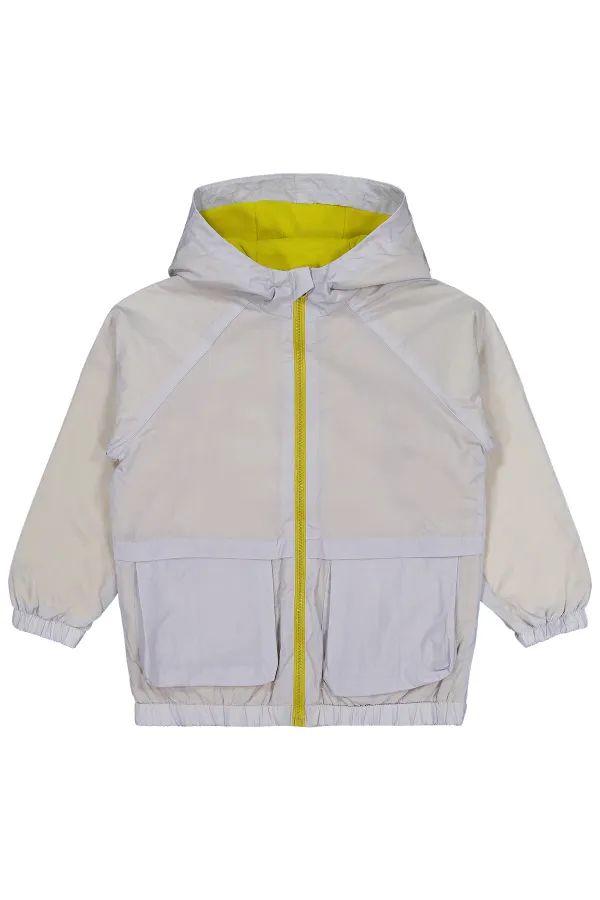 Erkek Çocuk Yağmurluk 6-9 Yaş Açık Gri - Paket