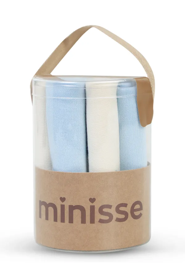 Bebek Ağız Bezi ve Mendili 0-24 Ay Mavi - Paket