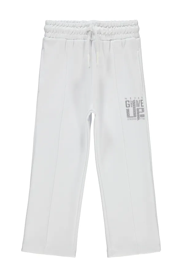 Bas de survêtement blanc pour fille (2-5 ans) - Lot