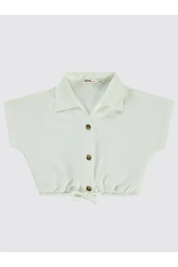 Chemise écru pour fille de 2 à 5 ans - Emballage civil
