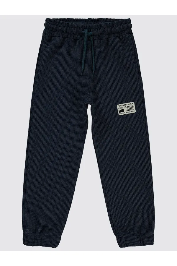 Bas de survêtement garçon 6-9 ans, bleu pétrole foncé - Lot