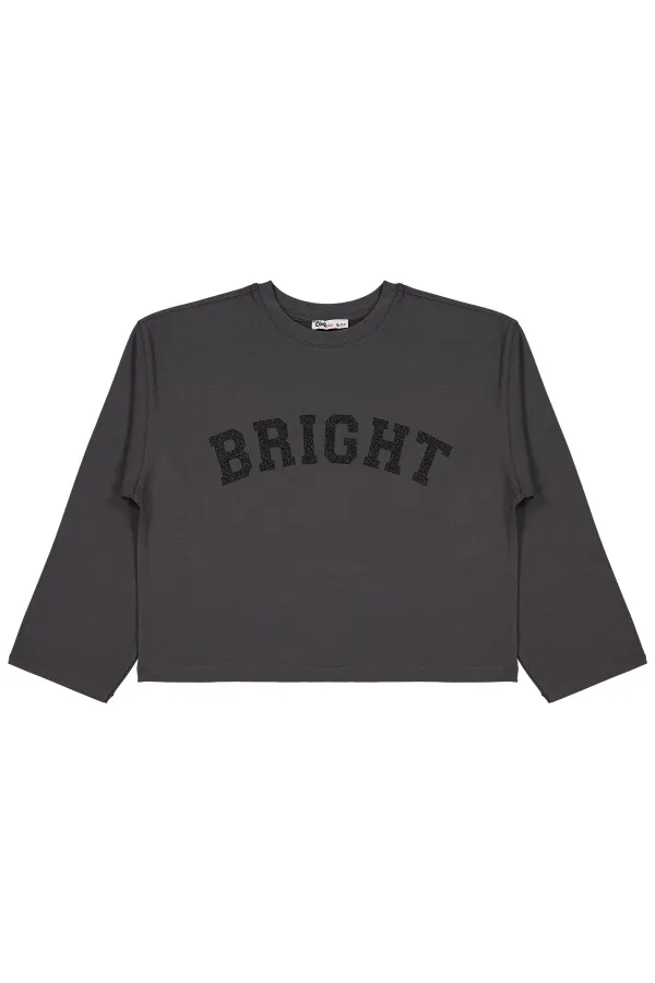 Kız Çocuk Sweatshirt 10-13 Yaş Antrasit - Paket