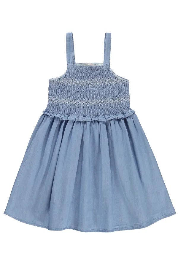 Girls' Jumpsuit and Dress, Ages 6-9, Light Blue - Package