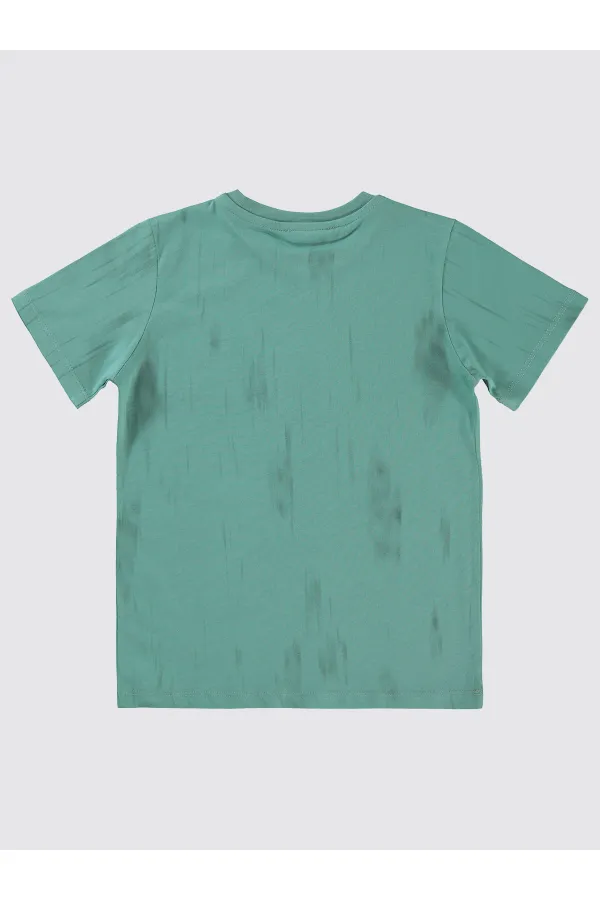 T-shirt garçon 6-9 ans vert mousse - Lot