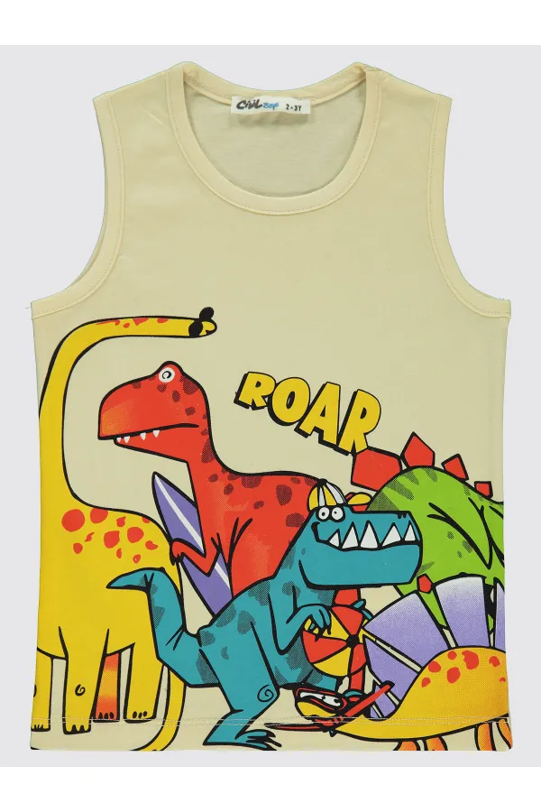 Erkek Çocuk Tişört 2-5 Yaş Taş Rengi - Paket