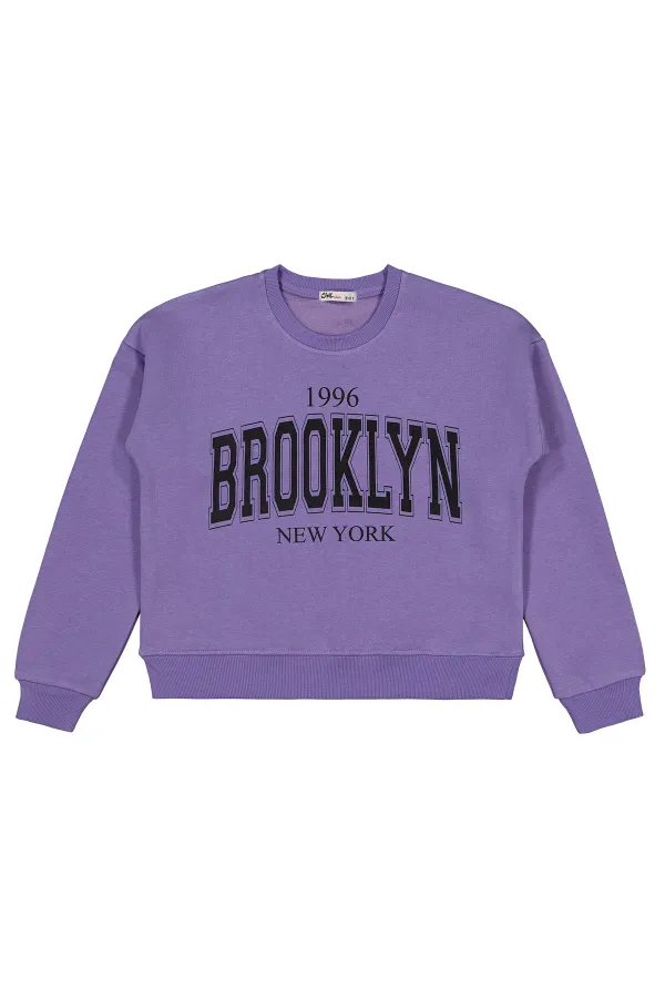 Girls Tracksuit Set 10-13 Years Old Purple - Package