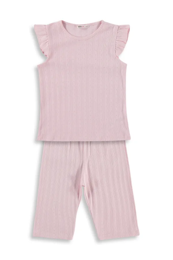 Kız Çocuk Pijama Takımı 10-13 Yaş Pembe - Paket