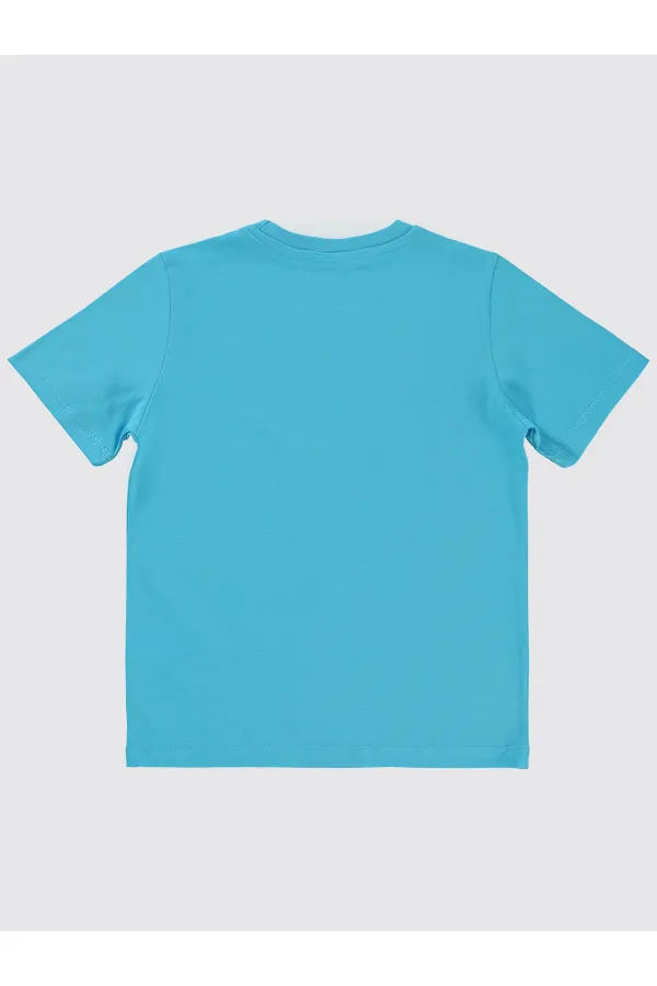 T-shirt garçon turquoise 6-9 ans - Emballage