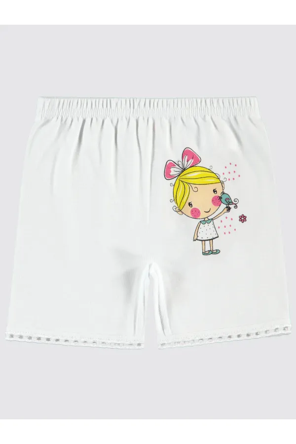 Beyaz Kız Çocuk-Boxer  - Paket