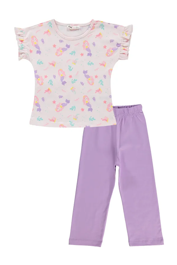 Ensemble pyjama fille, 2-5 ans, rose clair-lilas - Emballage