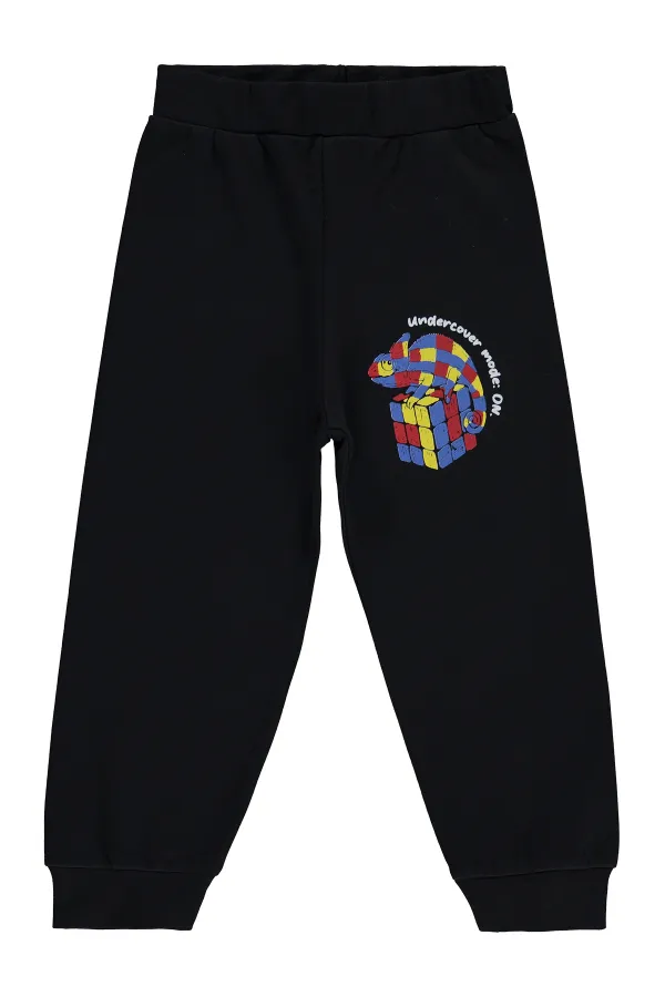 Pantalon de survêtement garçon Km 2-5 ans Noir - Lot