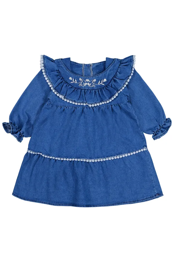 Bebek Jile ve Elbise 0-24 Ay Açık Mavi - Paket