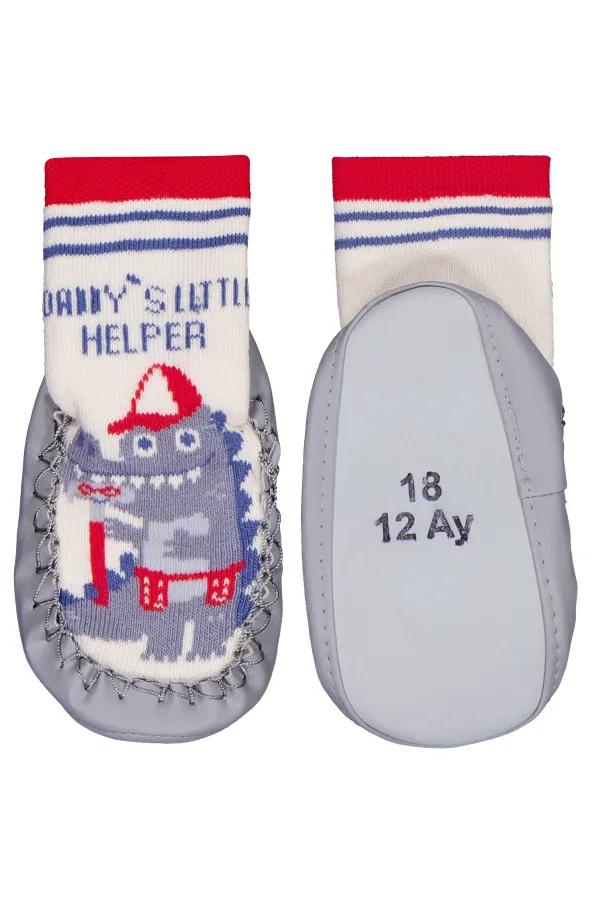 Bebek Çarık Çorap 18-21 Numara Gri - Paket