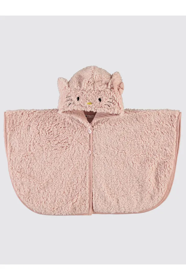 Kız Çocuk Pelerin 2-5 Yaş Pudra - Paket