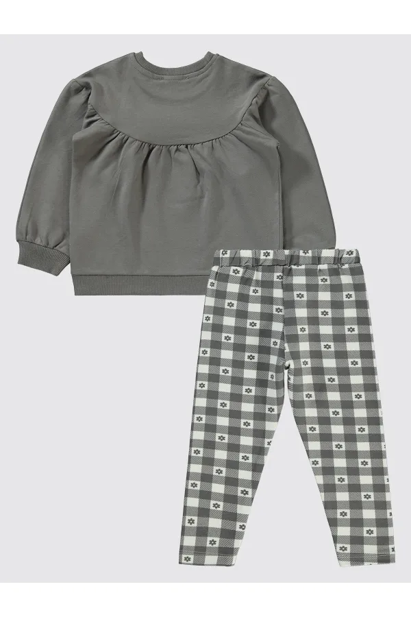 Combinaison pour fille de 2 à 5 ans, couleur graphite - Emballage